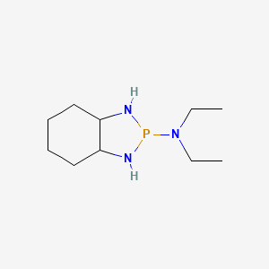 molecular formula C10H22N3P B14293864 N,N-Diethyloctahydro-2H-1,3,2-benzodiazaphosphol-2-amine CAS No. 120789-22-2