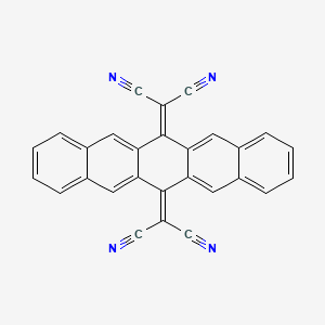 molecular formula C28H12N4 B14293918 2,2'-(Pentacene-6,13-diylidene)dipropanedinitrile CAS No. 120086-27-3