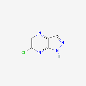 molecular formula C5H3ClN4 B1429398 6-氯-1H-吡唑并[3,4-b]吡嗪 CAS No. 1260664-81-0