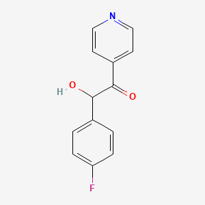 molecular formula C13H10FNO2 B14293984 2-(4-Fluorophenyl)-2-hydroxy-1-(pyridin-4-yl)ethan-1-one CAS No. 113397-57-2