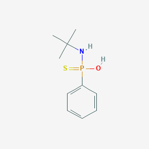 molecular formula C10H16NOPS B14294027 Phosphonamidothioic acid, N-(1,1-dimethylethyl)-P-phenyl- CAS No. 116762-41-5