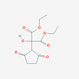 molecular formula C12H16O7 B14294039 Diethyl (2,5-dioxocyclopentyl)(hydroxy)propanedioate CAS No. 113443-97-3