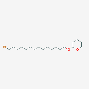 molecular formula C19H37BrO2 B14294040 2-[(14-Bromotetradecyl)oxy]oxane CAS No. 116754-57-5