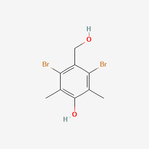 molecular formula C9H10Br2O2 B14294056 3,5-Dibromo-4-(hydroxymethyl)-2,6-dimethylphenol CAS No. 116038-76-7