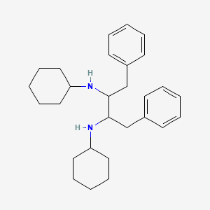 molecular formula C28H40N2 B14294061 N~2~,N~3~-Dicyclohexyl-1,4-diphenylbutane-2,3-diamine CAS No. 113158-08-0