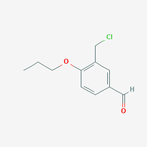 molecular formula C11H13ClO2 B1429407 3-(氯甲基)-4-丙氧基苯甲醛 CAS No. 1171935-92-4