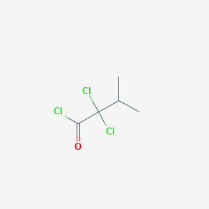 molecular formula C5H7Cl3O B14294070 2,2-Dichloro-3-methylbutanoyl chloride CAS No. 117951-75-4