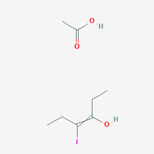 Acetic acid;4-iodohex-3-en-3-ol