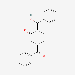 5-Benzoyl-2-[hydroxy(phenyl)methyl]cyclohexan-1-one