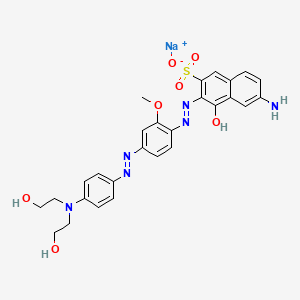 6-Amino-3-((4-((4-(bis(2-hydroxyethyl)amino)phenyl)azo)-2-methoxyphenyl)azo)-4-hydroxy-2-naphthalenesulfonic acid, monosodium salt