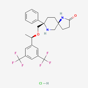 molecular formula C25H27ClF6N2O2 B1429410 Rolapitant hydrochloride anhydrous CAS No. 858102-79-1