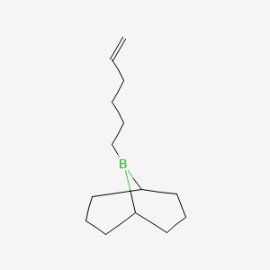 molecular formula C14H25B B14294129 9-Borabicyclo[3.3.1]nonane, 9-(5-hexenyl)- CAS No. 112741-05-6