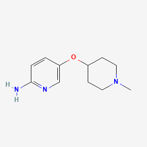 molecular formula C11H17N3O B1429413 5-(1-甲基-哌啶-4-氧基)-吡啶-2-胺 CAS No. 1249322-37-9