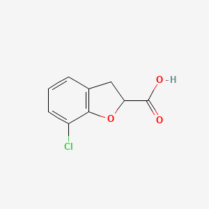 molecular formula C9H7ClO3 B1429415 7-氯-2,3-二氢苯并呋喃-2-羧酸 CAS No. 26018-45-1