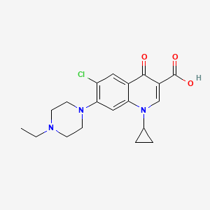 molecular formula C19H22ClN3O3 B1429416 6-Chloro-1-cyclopropyl-7-(4-ethylpiperazin-1-yl)-4-oxo-1,4-dihydroquinoline-3-carboxylic acid CAS No. 1369495-59-9