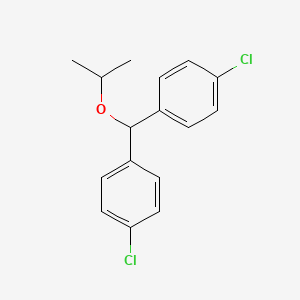 molecular formula C16H16Cl2O B14294162 1-Chloro-4-((4-chlorophenyl)-propan-2-yloxymethyl)benzene CAS No. 121043-48-9