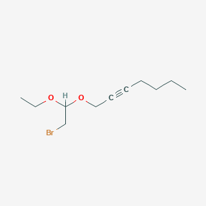 molecular formula C11H19BrO2 B14294231 1-(2-Bromo-1-ethoxyethoxy)hept-2-yne CAS No. 119614-35-6