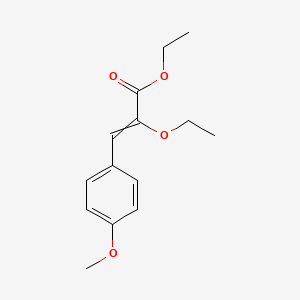 molecular formula C14H18O4 B14294262 Ethyl 2-ethoxy-3-(4-methoxyphenyl)prop-2-enoate CAS No. 116519-40-5