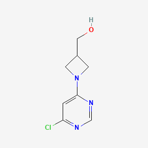 molecular formula C8H10ClN3O B1429429 (1-(6-氯嘧啶-4-基)氮杂环丁-3-基)甲醇 CAS No. 1420871-29-9