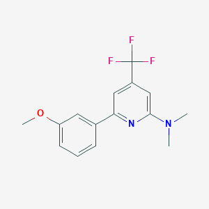 molecular formula C15H15F3N2O B1429433 [6-(3-甲氧基苯基)-4-三氟甲基吡啶-2-基]-二甲胺 CAS No. 1311279-73-8