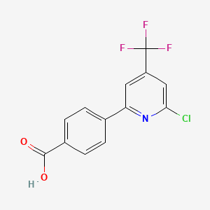 molecular formula C13H7ClF3NO2 B1429434 4-(6-Chloro-4-trifluoromethyl-pyridin-2-yl)-benzoic acid CAS No. 1311278-16-6