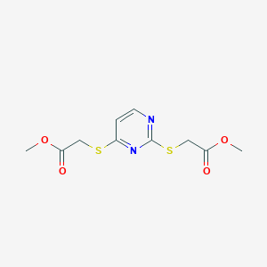 Methyl 2-[2-(2-methoxy-2-oxoethyl)sulfanylpyrimidin-4-yl]sulfanylacetate