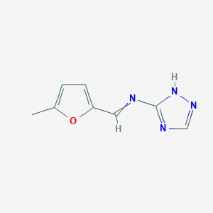 molecular formula C8H8N4O B14294352 1-(5-methylfuran-2-yl)-N-(1H-1,2,4-triazol-5-yl)methanimine CAS No. 116473-92-8