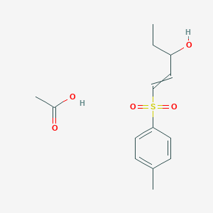 Acetic acid;1-(4-methylphenyl)sulfonylpent-1-en-3-ol