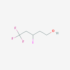 molecular formula C5H8F3IO B1429438 3-碘-5,5,5-三氟戊醇 CAS No. 1379365-21-5