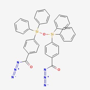 molecular formula C38H28N6O3Si2 B14294380 4,4'-(1,1,3,3-Tetraphenyldisiloxane-1,3-diyl)dibenzoyl azide CAS No. 113558-19-3