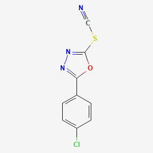 molecular formula C9H4ClN3OS B1429439 2-(4-Chloro-phenyl)-5-thiocyanato-[1,3,4]oxadiazole CAS No. 53961-43-6