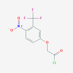 molecular formula C9H5ClF3NO4 B14294426 Acetyl chloride, [4-nitro-3-(trifluoromethyl)phenoxy]- CAS No. 113405-10-0