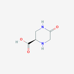 molecular formula C5H8N2O3 B1429448 (R)-5-氧代哌嗪-2-羧酸 CAS No. 1240590-31-1