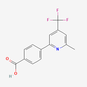molecular formula C14H10F3NO2 B1429450 4-(6-Methyl-4-trifluoromethyl-pyridin-2-yl)-benzoic acid CAS No. 1311278-79-1