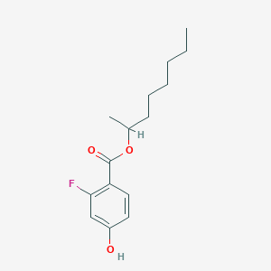 molecular formula C15H21FO3 B14294503 octan-2-yl 2-fluoro-4-hydroxybenzoate CAS No. 127562-80-5