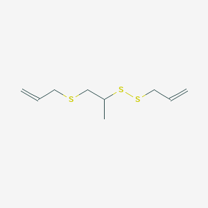 molecular formula C9H16S3 B14294522 6-Methyl-4,5,8-trithia-1,10-undecadiene CAS No. 116664-22-3