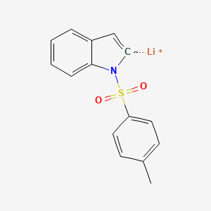 molecular formula C15H12LiNO2S B14294528 lithium;1-(4-methylphenyl)sulfonyl-2H-indol-2-ide CAS No. 122284-58-6