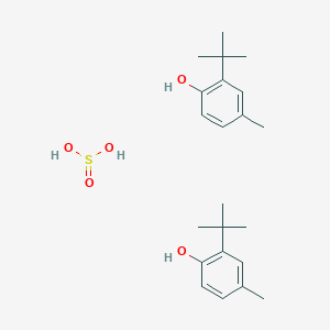 molecular formula C22H34O5S B14294559 2-Tert-butyl-4-methylphenol;sulfurous acid CAS No. 116200-77-2