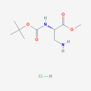 molecular formula C9H19ClN2O4 B1429457 (S)-3-氨基-2-((叔丁氧羰基)氨基)丙酸甲酯盐酸盐 CAS No. 181228-33-1