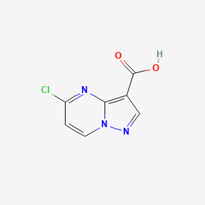 molecular formula C7H4ClN3O2 B1429460 5-Chloropyrazolo[1,5-a]pyrimidine-3-carboxylic acid CAS No. 1315364-91-0