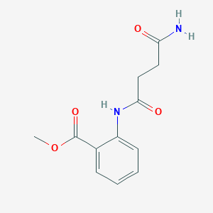 molecular formula C12H14N2O4 B14294601 Methyl 2-(4-amino-4-oxobutanamido)benzoate CAS No. 122664-14-6