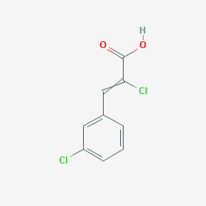 molecular formula C9H6Cl2O2 B14294609 2-Chloro-3-(3-chlorophenyl)prop-2-enoic acid CAS No. 122274-70-8