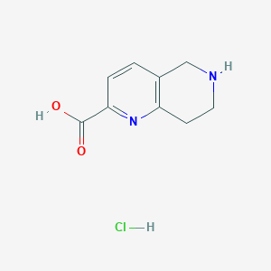 B1429461 5,6,7,8-Tetrahydro-1,6-naphthyridine-2-carboxylic acid hydrochloride CAS No. 1057652-51-3