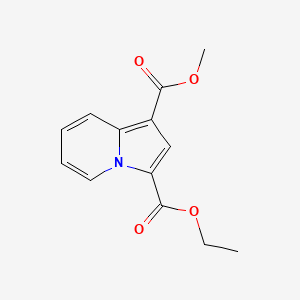 molecular formula C13H13NO4 B14294616 3-Ethyl 1-methyl indolizine-1,3-dicarboxylate CAS No. 128352-99-8