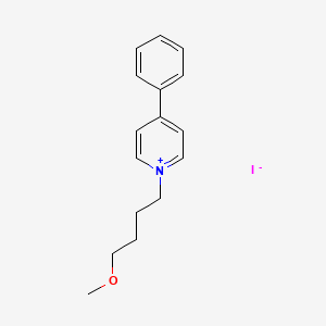 molecular formula C16H20INO B14294619 1-(4-Methoxybutyl)-4-phenylpyridin-1-ium iodide CAS No. 116319-67-6