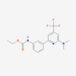 molecular formula C17H18F3N3O2 B1429462 [3-(6-二甲氨基-4-三氟甲基-吡啶-2-基)-苯基]-氨基甲酸乙酯 CAS No. 1311279-41-0