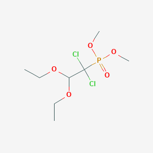 molecular formula C8H17Cl2O5P B14294621 Dimethyl (1,1-dichloro-2,2-diethoxyethyl)phosphonate CAS No. 113827-80-8