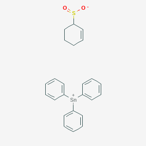 Cyclohex-2-ene-1-sulfinate;triphenylstannanylium