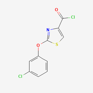 molecular formula C10H5Cl2NO2S B1429463 2-(3-氯苯氧基)-噻唑-4-羰基氯 CAS No. 1311279-17-0