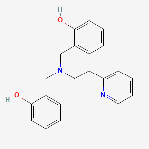 molecular formula C21H22N2O2 B14294635 2,2'-[{[2-(Pyridin-2-yl)ethyl]azanediyl}bis(methylene)]diphenol CAS No. 123641-24-7